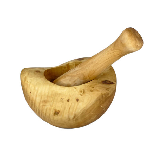 Mortier en bois d'olivier 14 cm