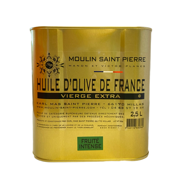 Huile d'olive Bidon 2,5L - Variété Koroneiki (fruité intense)