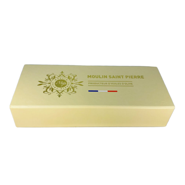 Coffret beige huiles d'olive aromatisées au choix