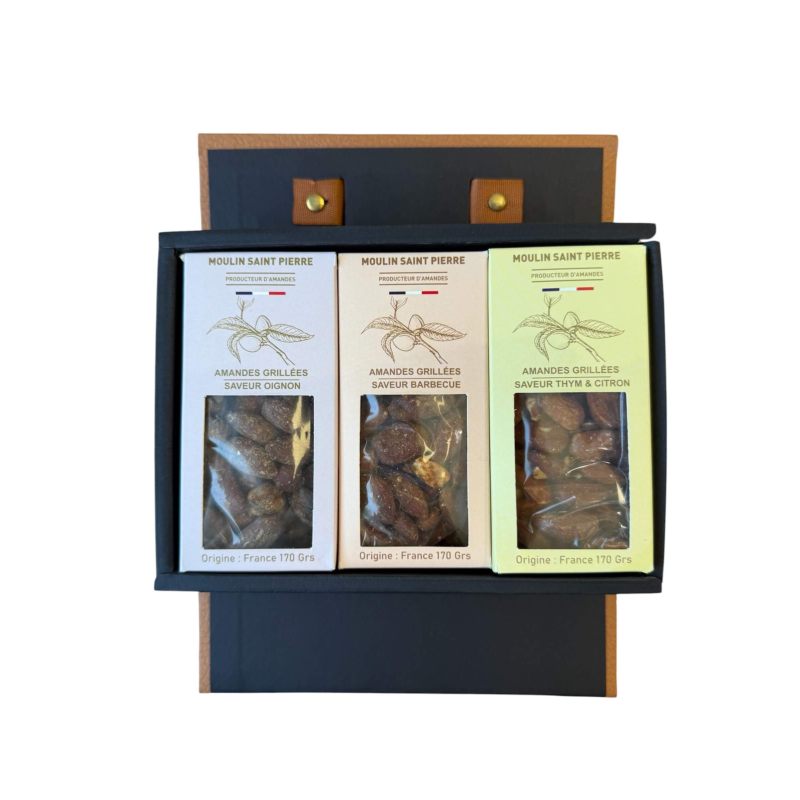 Coffret 3 amandes grillées aromatisées